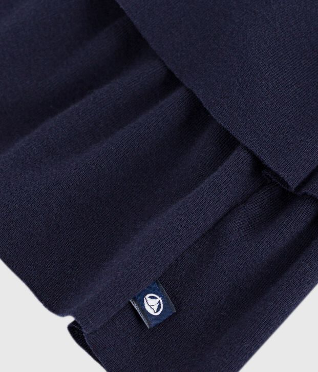 Jupe en coton enfant unie bleu marine