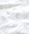 Ensemble 2 pièces imprimé marmottes bébé en coton biologique blanc MARSHMALLOW/gris GRIS