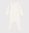 Body jambes longues bébé en laine et coton ECRU 08163