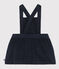 Robe sans manche en velours grosses côtes bébé bleu SMOKING