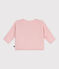 Brassière bébé cache-cœur ajourée en tricot laine et coton rose JOLI