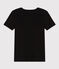 Tee-shirt l'Iconique manches courtes en côte unie femme noir BLACK