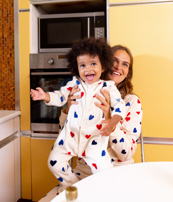 Surpyjama bébé en polaire blanc AVALANCHE/ MULTICO