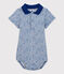 Body col polo en coton bébé garçon gris POUSSIERE/bleu SURF