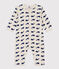 Dors-bien sans pieds baleines marines en coton beige MONTELIMAR/bleu MEDIEVAL