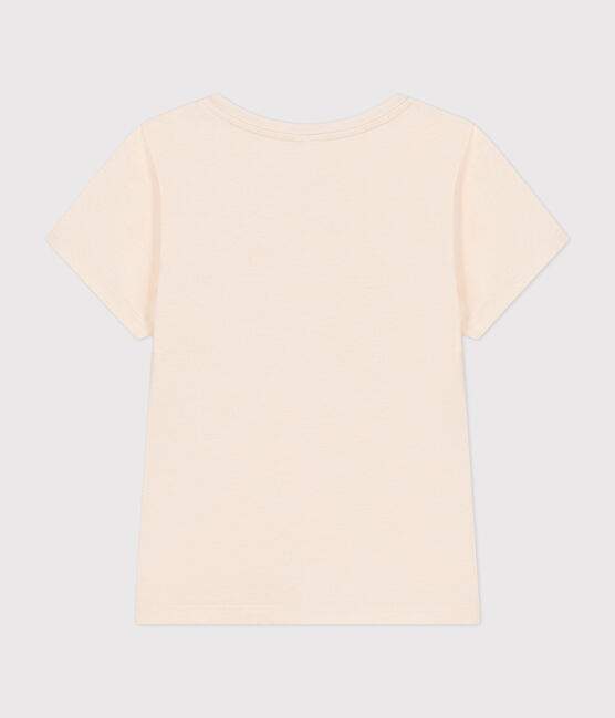 Tee-shirt manches courtes en jersey enfant fille écru AVALANCHE