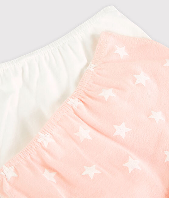 Lot de 2 shorties imprimé étoiles petite fille en coton variante 1