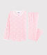 Pyjama fleur rose petite fille en côte
