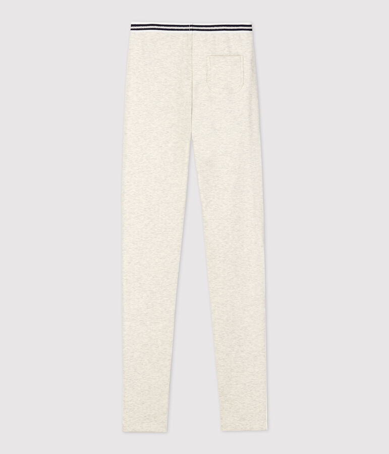 Jegging en coton &eacute;lasthanne enfant fille beige