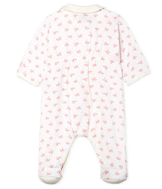 Dors bien bébé fille en tubique blanc MARSHMALLOW/rose GRETEL