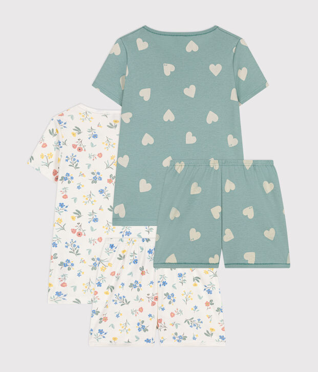 Lot de 2 pyjamas short en coton enfant multicouleur