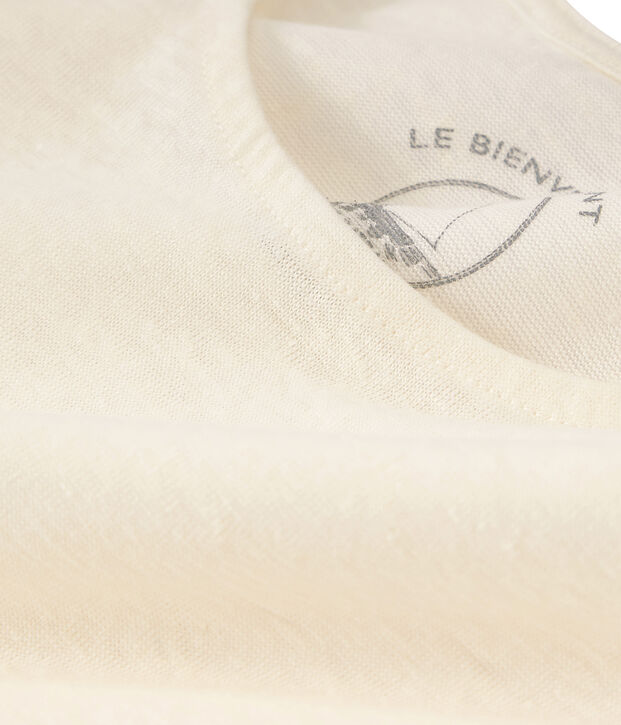 Debardeur lin femme blanc