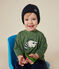 Tee-shirt manches longues en jersey fin bébé vert PALMERAIE