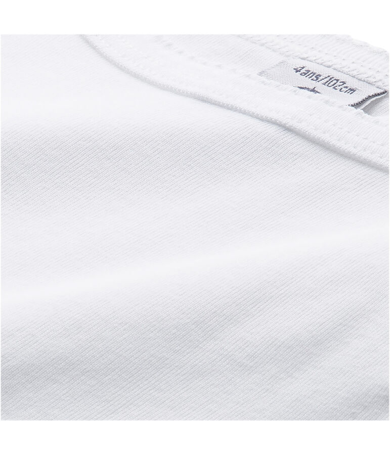 D&eacute;bardeur fille uni &agrave; point cocotte blanc ECUME