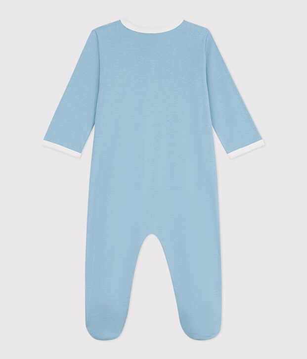 Pyjama b&eacute;b&eacute; en coton uni vert