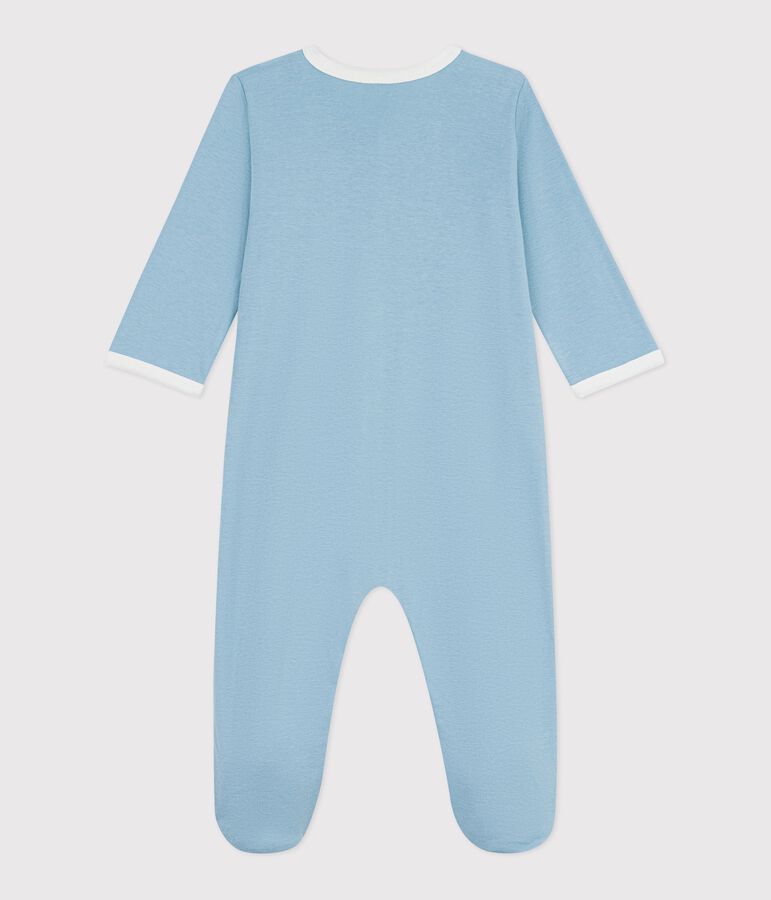 Pyjama b&eacute;b&eacute; en coton uni vert MIMI