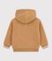 Sweatshirt enfant en sherpa beige fonc&eacute;
