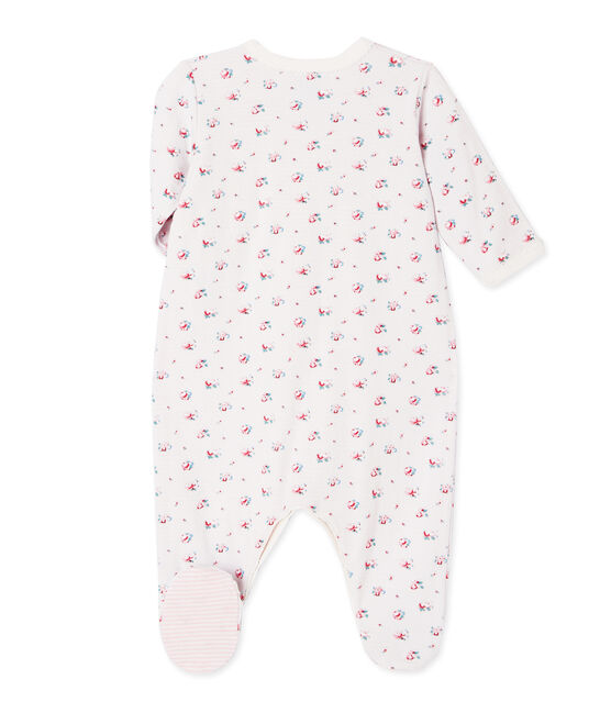 Dors bien bébé fille en tubique imprimé bleu BOCAL/blanc MULTICO