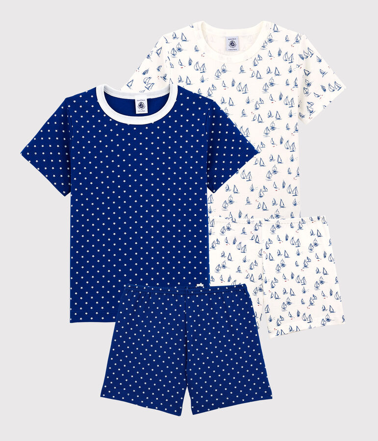 Lot de 2 pyjacourts voiliers et &eacute;toiles petit gar&ccedil;on en coton variante 1