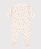Dors-bien oranges en coton blanc MARSHMALLOW/blanc MULTICO