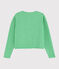 Cardigan en tricot coton enfant fille vert ALOEVERA