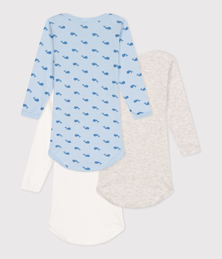 Lot de 3 bodies manches longues en coton baleine b&eacute;b&eacute; variante 1