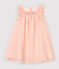 Robe manches courtes en crêpe bébé fille rose MINOIS