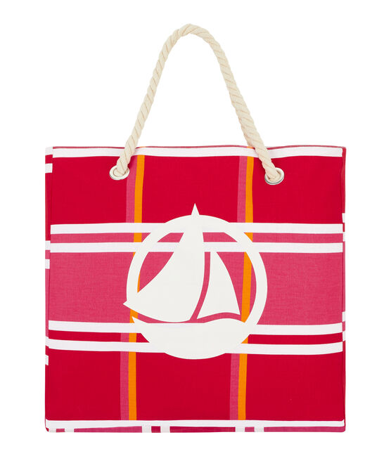 Sac de plage rose GEISHA/blanc MULTICO