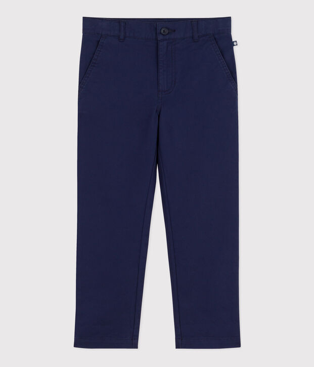 Pantalon chino enfant gar&ccedil;on bleu