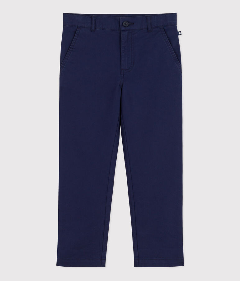 Pantalon chino enfant gar&ccedil;on bleu MEDIEVAL