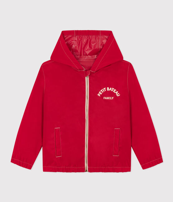 Coupe-vent, matière recyclée enfant fille/garçon rouge PEPS