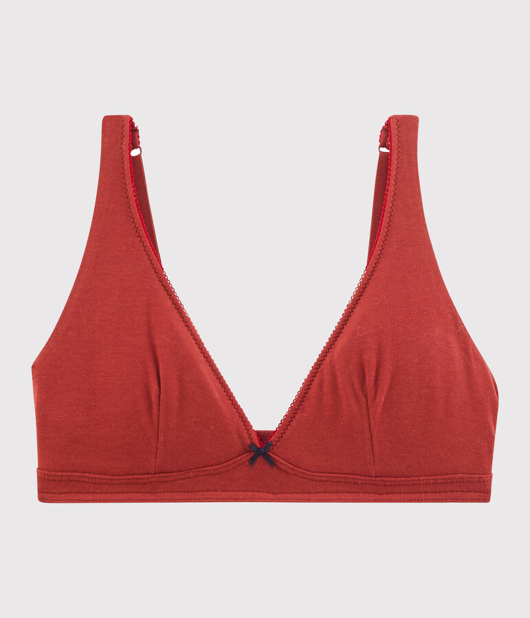 Soutien-gorge femme en jersey extrafin marron OMBRIE