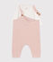 Ensemble salopette en velours bébé rose SALINE