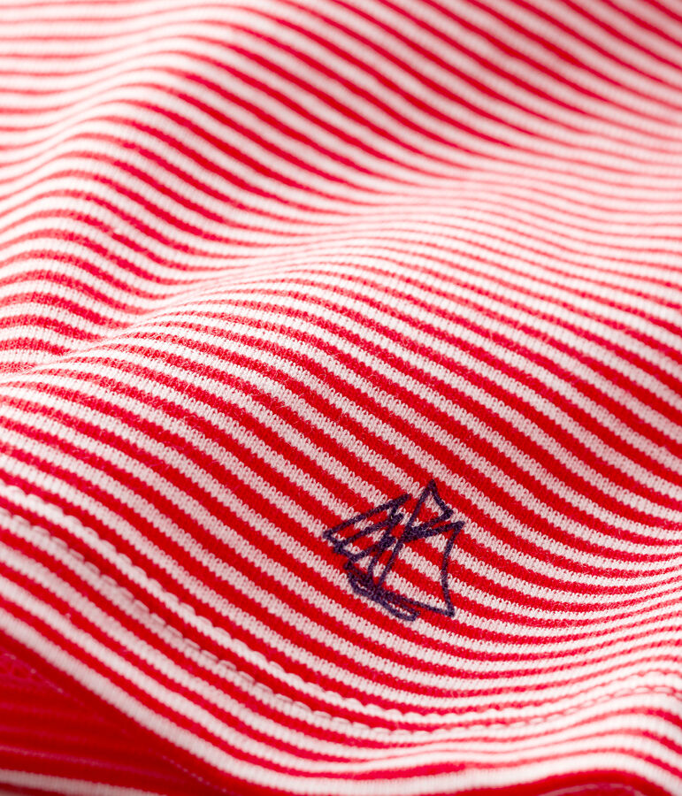 Tee shirt b&eacute;b&eacute; gar&ccedil;on milleraie rouge/blanc