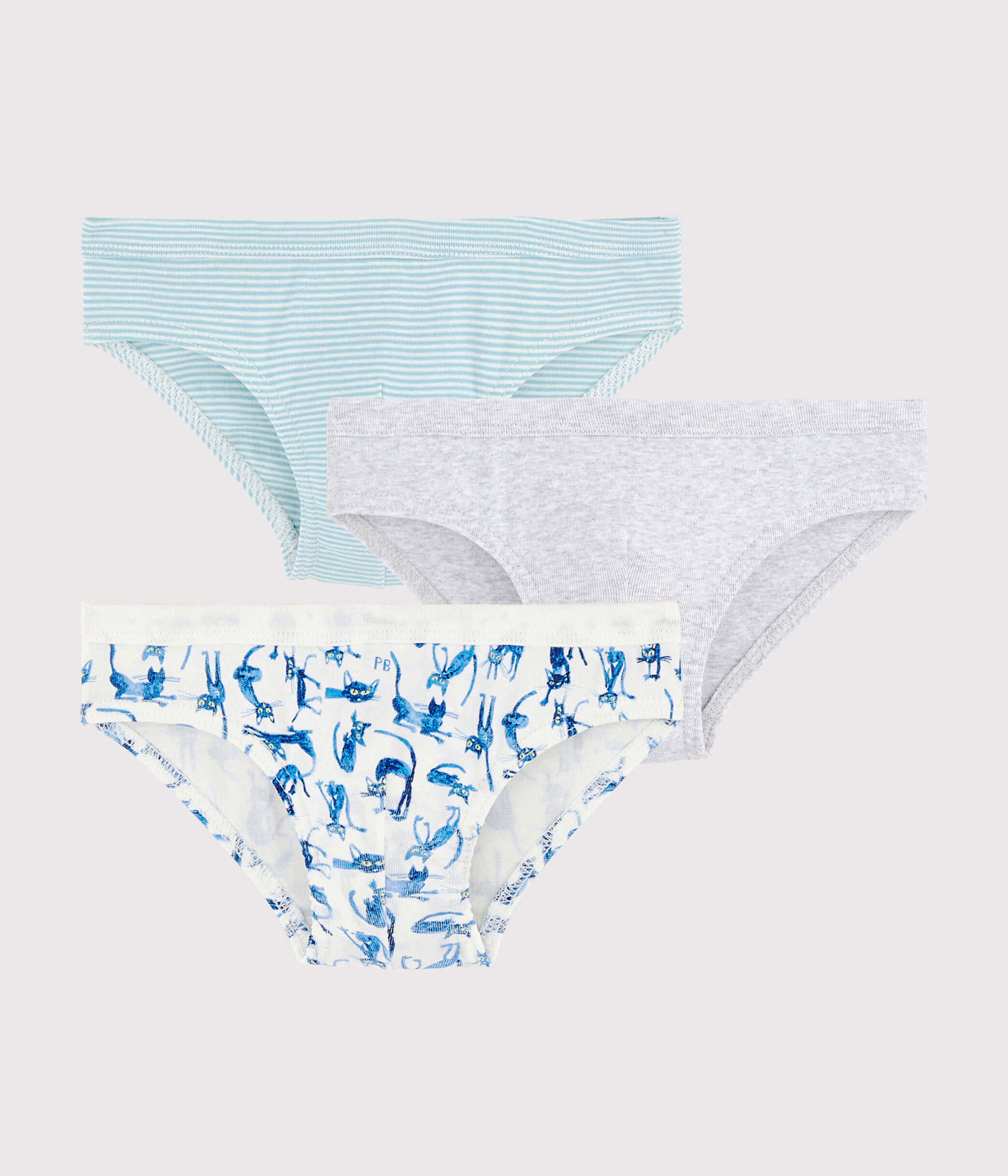 Lot de slips chats petit garçon variante Petit Bateau