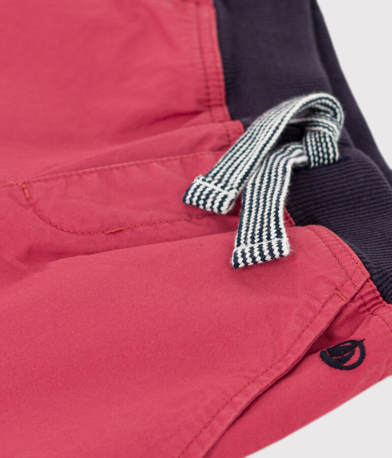 Bermuda en serge de coton enfant gar&ccedil;on rose PAPI