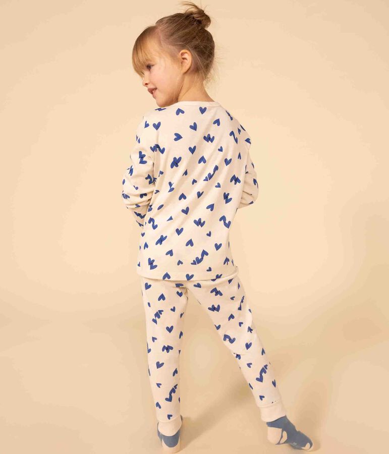 Pyjama c&oelig;ur en coton enfant blanc AVALANCHE/ MULTICO