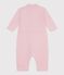 Combinaison longue bébé en coton uni, style pompiste rose JOLI