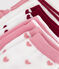 5 paires de chaussettes bébé imprimé cœurs variante 1