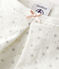 Pyjama étoilé petite fille en tubique blanc MARSHMALLOW/gris ARGENT