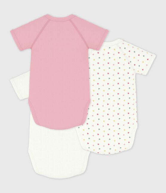 Lot de bodies croisés manches courtes en coton imprimé bébé variante 1