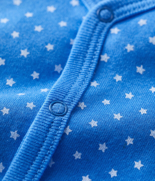 Combicourt b&eacute;b&eacute; imprim&eacute; pois en coton biologique bleu/blanc