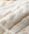 Bonnet enfant fille blanc MARSHMALLOW/jaune OR