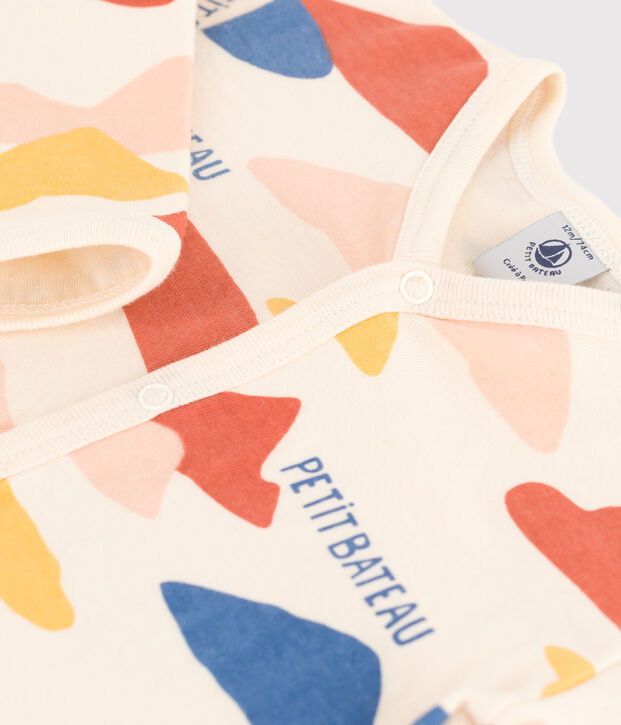 Dors-bien b&eacute;b&eacute; en tubique &eacute;cru/multicouleur