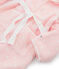 Robe de chambre enfant en polaire rose MINOIS/blanc MARSHMALLOW