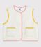 Gilet enfant en sherpa sans manches uni blanc cass&eacute;
