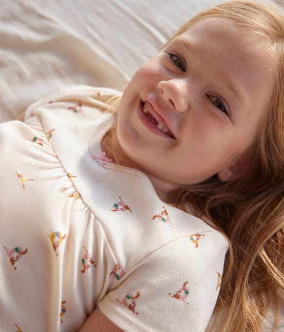 Pyjama short imprimé animal en coton enfant blanc AVALANCHE/ MULTICO