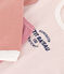 Pyjama milleraies tricolore en coton enfant rose SALINE/blanc MULTICO