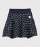 Jupe en molleton enfant fille bleu SMOKING/blanc MARSHMALLOW