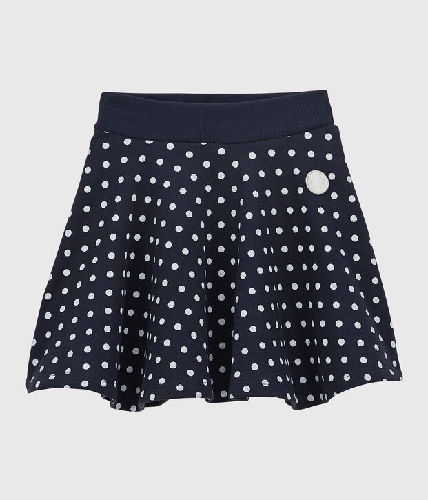 Jupe en molleton enfant fille bleu/blanc